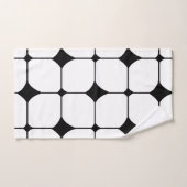 Motif géométrique moderne du milieu du siècle noir (Serviette à main)