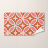Motif géométrique moderne du milieu du siècle rose (Serviette à main)