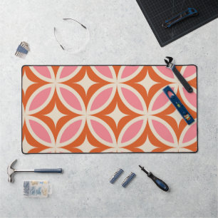 Motif géométrique moderne du milieu du siècle rose
