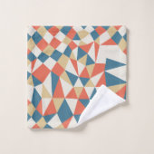 Motif géométrique moderne et coloré contemporain (Gant de toilette)