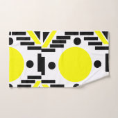 Motif géométrique moderne jaune noir (Serviette à main)
