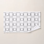 Motif géométrique moderne noir et blanc (Serviette à main)