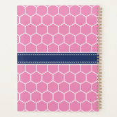 Motif géométrique moderne rose et marine (Dos)