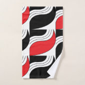 Motif géométrique moderne rouge noir (Serviette à main)