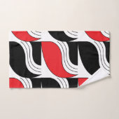 Motif géométrique moderne rouge noir (Serviette à main)