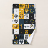 Motif géométrique moderne tendance jaune   (Serviette à main)