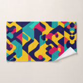 Motif géométrique moderne twitch jaune bleu rose (Serviette à main)