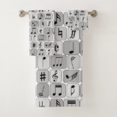 Motif géométrique monochrome élégant de notes de (En situation)