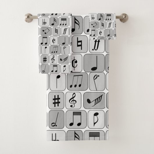 Motif géométrique monochrome élégant de notes de (En situation)