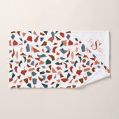 Motif géométrique Monogramme moderne (Serviette à main)