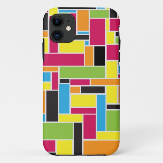 Motif géométrique multicolore iPhone 5 coque (Dos)