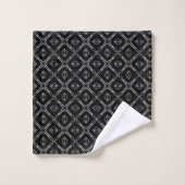 Motif géométrique noir et blanc (Gant de toilette)