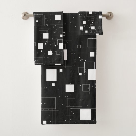 Motif géométrique noir et blanc rétro (En situation)