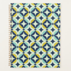Motif géométrique Or et bleu