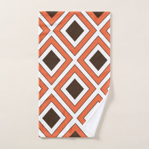 Motif géométrique orange Brown Diamant