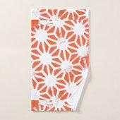 Motif géométrique orange et blanc (Serviette à main)