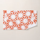Motif géométrique orange et blanc (Serviette à main)