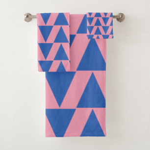 Motif géométrique rose et bleu élégant