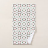 Motif géométrique rose et vert (Serviette à main)