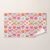 Motif géométrique rose orange (Serviette à main)