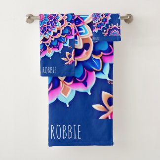 Motif géométrique rose violet mandala