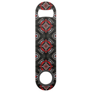 Motif géométrique rouge et noir Cool
