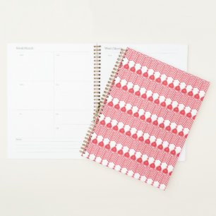 Motif géométrique rouge et rose avec interlo