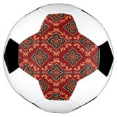 Motif géométrique rouge / Impression indienne (Tourné)