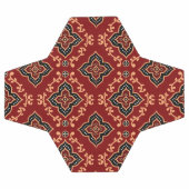 Motif géométrique rouge / Impression indienne (Plat)