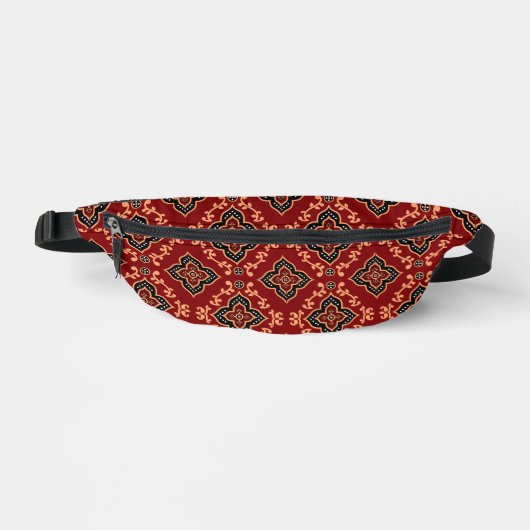 Motif géométrique rouge / Impression indienne (Recto)