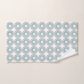 Motif géométrique sarcelle et blanc  (Serviette à main)