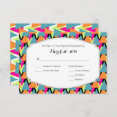 Motif géométrique style RSVP 80 de mariage (Devant / Derrière)
