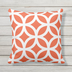 Motif géométrique Tango Orange Coussins extérie
