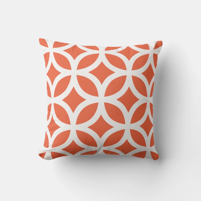 Motif géométrique Tango Orange Coussins extérieurs (Recto)
