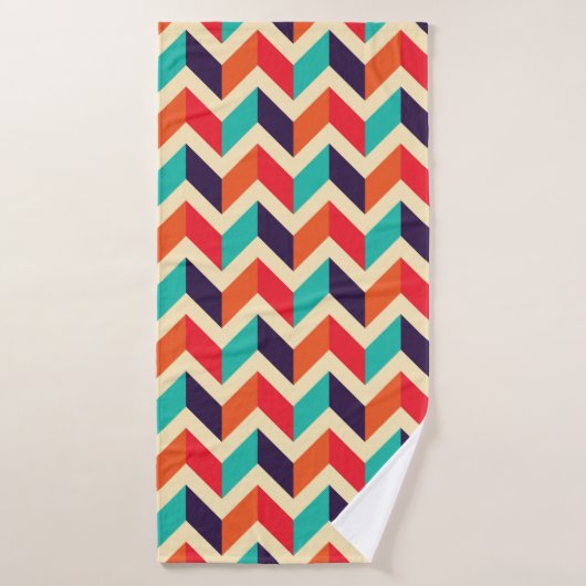 Motif géométrique transparent avec arrière - plan (Serviette de bain)