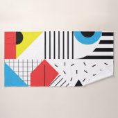 Motif géométrique transparent avec formes abstrait (Serviette de bain)