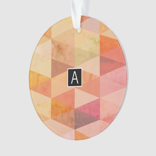 Motif géométrique Triangle souple | Monogramme (devant)