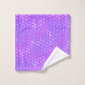 Motif Géométrique Triangles Branchés Rose Violet (Gant de toilette)