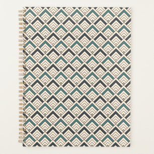 Motif géométrique turquoise