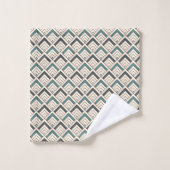 Motif géométrique turquoise (Gant de toilette)