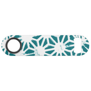 motif géométrique turquoise et blanc