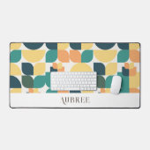 Motif géométrique Turquoise et jaune tendance (Clavier et souris)