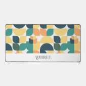 Motif géométrique Turquoise et jaune tendance (Recto)