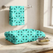 Motif géométrique Turquoise noir & blanc chic