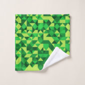 Motif géométrique vert de la Saint-Patrick (Gant de toilette)