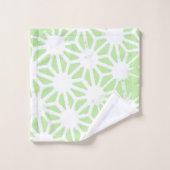 Motif géométrique vert pomme (Gant de toilette)