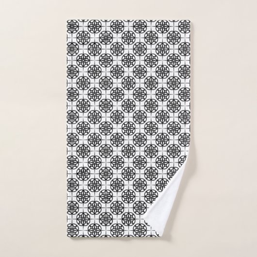 Motif géométrique Vibe rétro classique (Serviette à main)