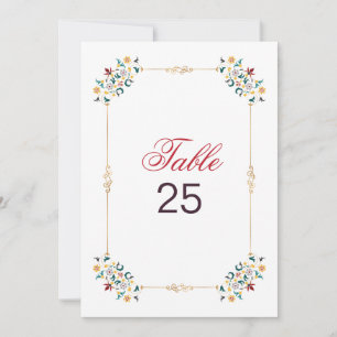 Motif géométrique vintage numéro de table de maria
