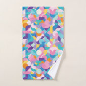 Motif géométrique violet et rose (Serviette à main)