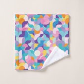 Motif géométrique violet et rose (Gant de toilette)